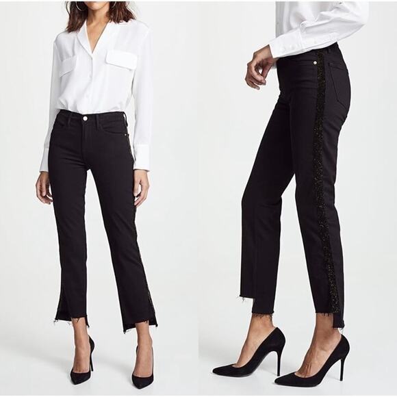 FRAME‎ Le High Straight Velvet Tux
Raw Jeans black women’s size 30 - Picture 3 of 11
